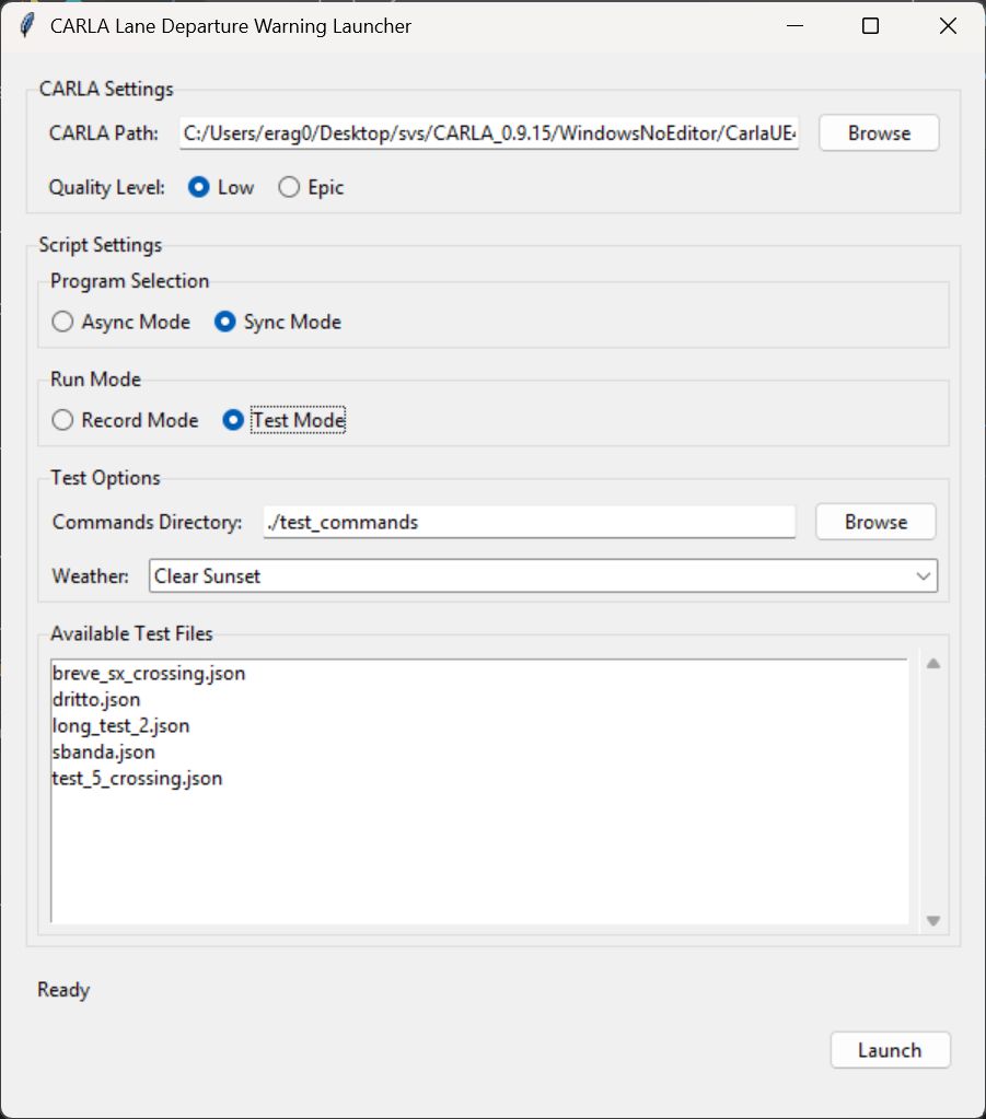 Launcher in sync mode for playback